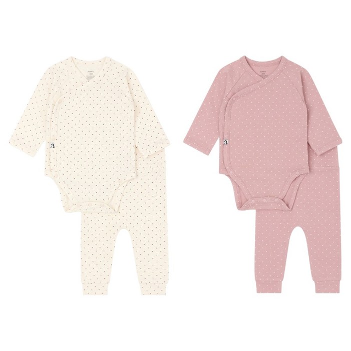 코니 신생아용 밤부 바디수트  레깅스 2종 세트