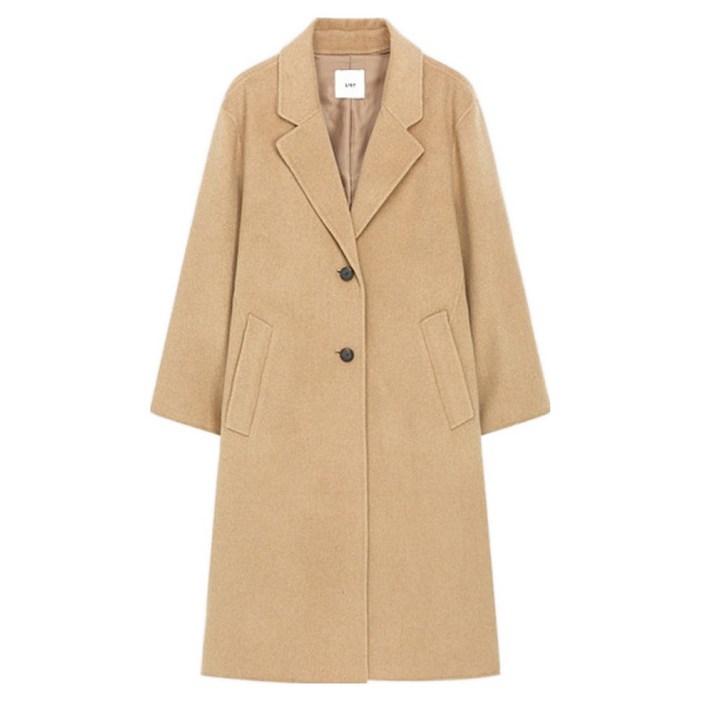 리스트 여성용 캐시미어 울 싱글 핸드메이드 코트 TWHCTO80010