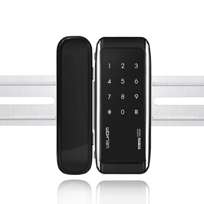 솔리티 웰콤 유리문 전용 스마트 도어락 WG-10N