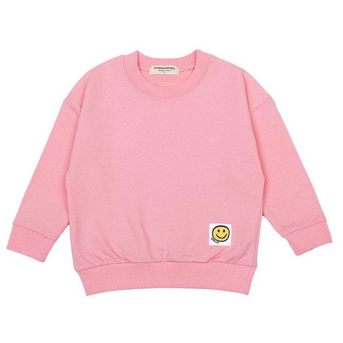 레인보우키즈 아동용 스마일 라벨 맨투맨