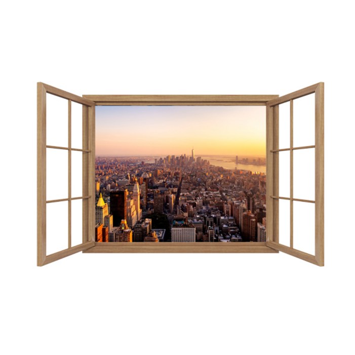스위트 스페이스 3D입체 풍경 액자형 창문스티커 12