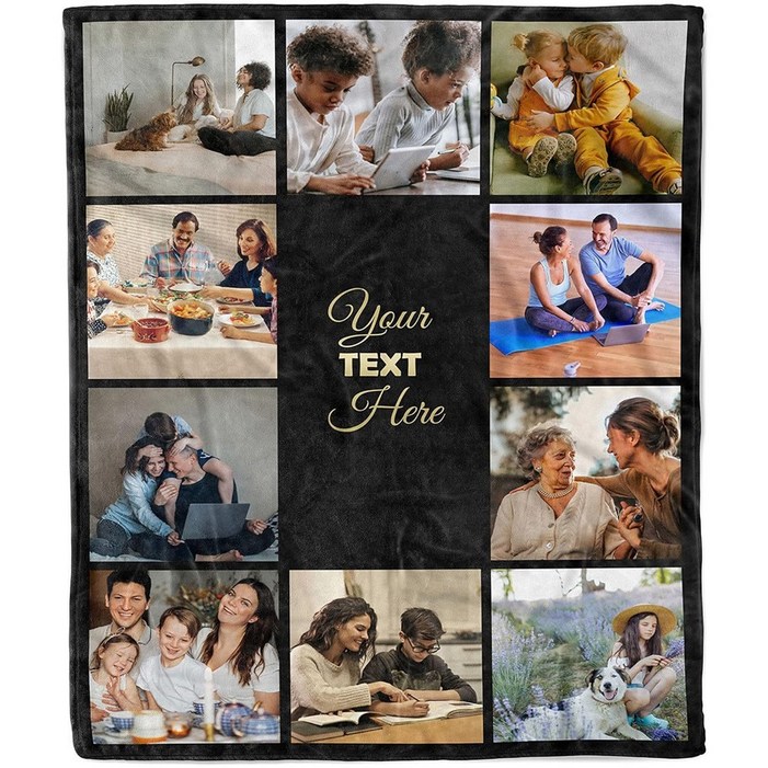 사진 콜라주 담요, 부드러운 플란넬 결혼 크리스마스, 생일 및 기념일 선물