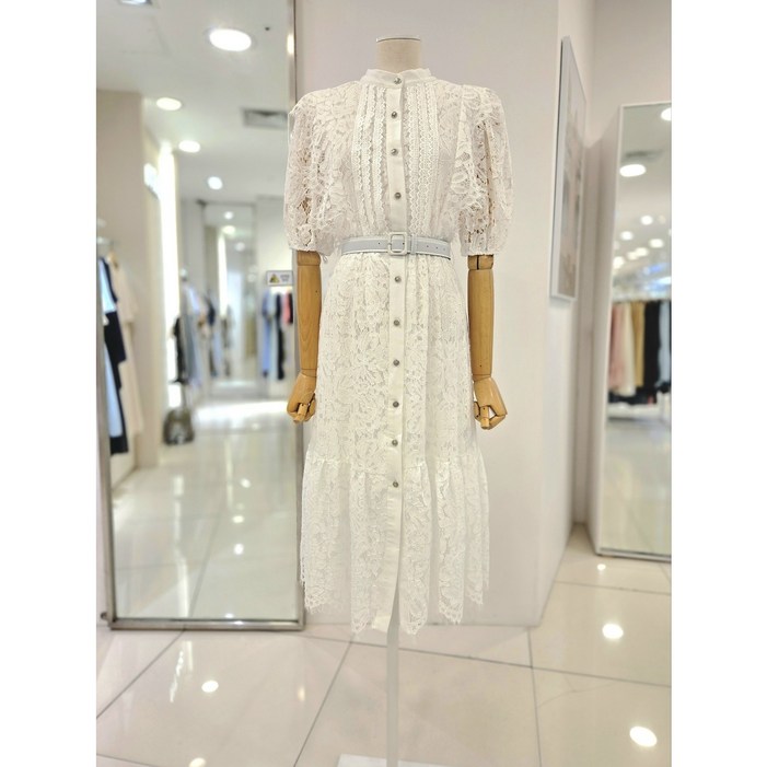 샤틴  배색  레이스 포인트 원피스 S252K656