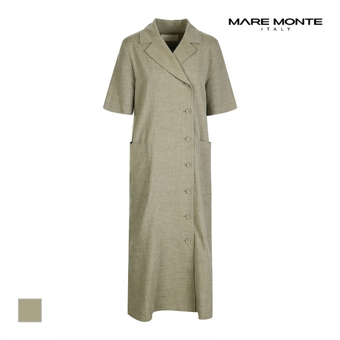 마레 몬떼 마레몬떼 모던카라 반팔 롱원피스M225MOP25S0