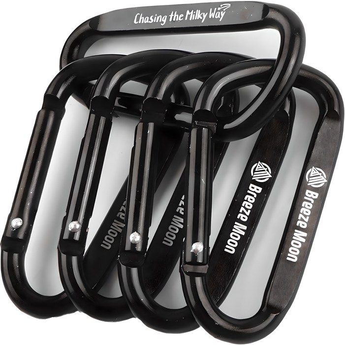 브리즈문 고강도 D형 알루미늄 카라비너5p + 보관 파우치 세트