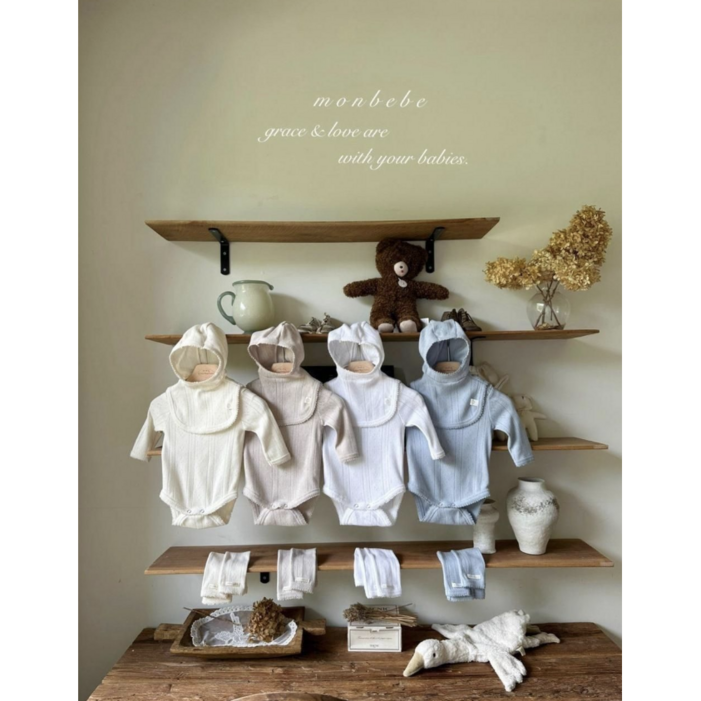 몽베베 클라바슈트 백일 아기옷 롬퍼  아기슈트