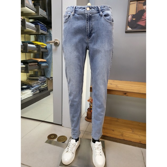 바쏘옴므 블루 춘하 남자 청바지 면스판 데님 팬츠 WSZ1PS83A 3990