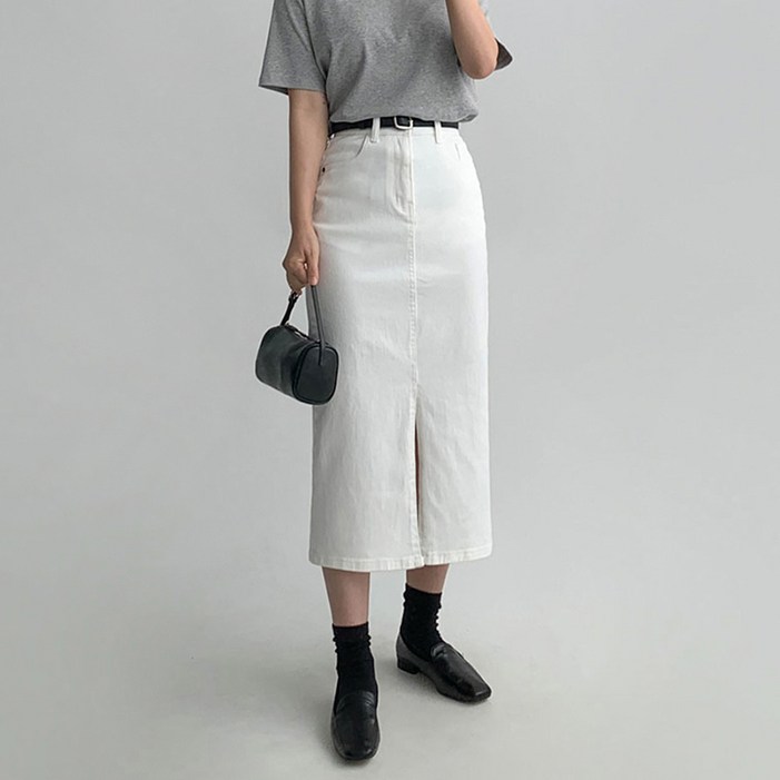 에이와비 여성용 140.150ver #AWABMADE:_코튼슬릿롱스커트 -키작녀/기장선택/2color/3size