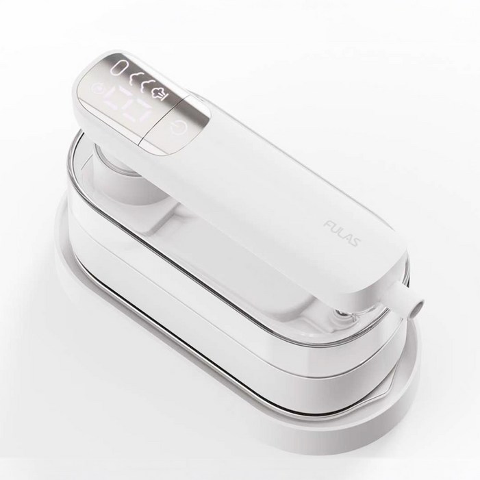 26년 신제품  백화점 입점풀라스 2in1 접이식 휴대용 핸디형 스팀다리미 1위 여행용 미니 가정용 터보 핸드 핸디 스팀 다리미 초경량 의류 clothes steam iron, 화이트, FLIR2000