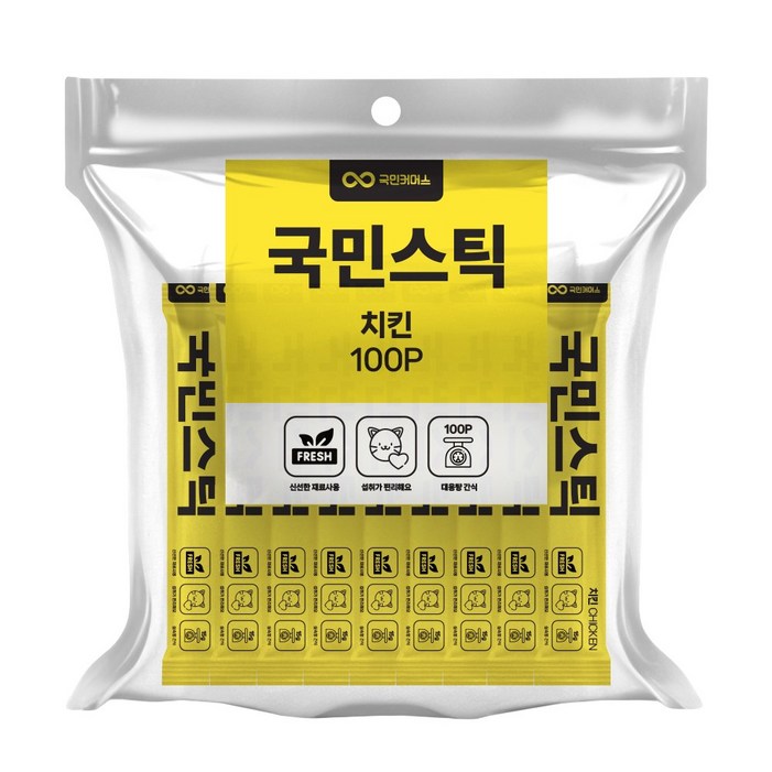 국민스틱 치킨맛 쮸르 15g x 100개 고양이간식