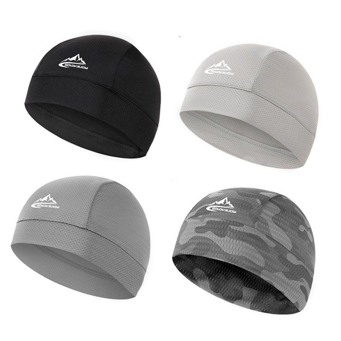 셀렉트템 자전거모자 스컬캡 쪽모자 이너캡 라이딩 두건 속모자, 카모, 2개