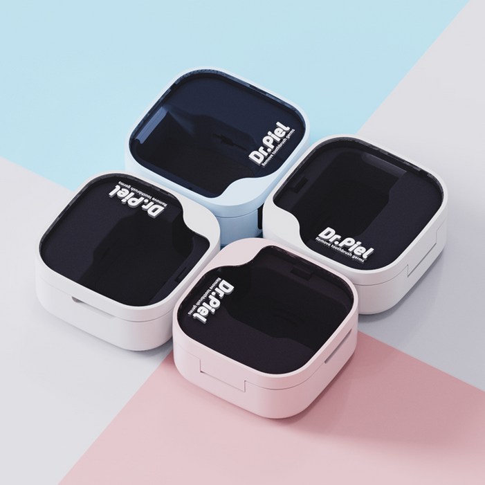 방수되는 칫솔 히팅건조 살균기 닥터피엘 올뉴큐빙 4개 IPX7 인증, 퓨어 화이트 2개베이비 핑크 2개