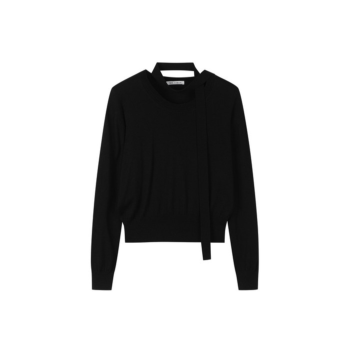 씨씨콜렉트 중계점 타이장식 스쿱넥 니트 E251KSK105