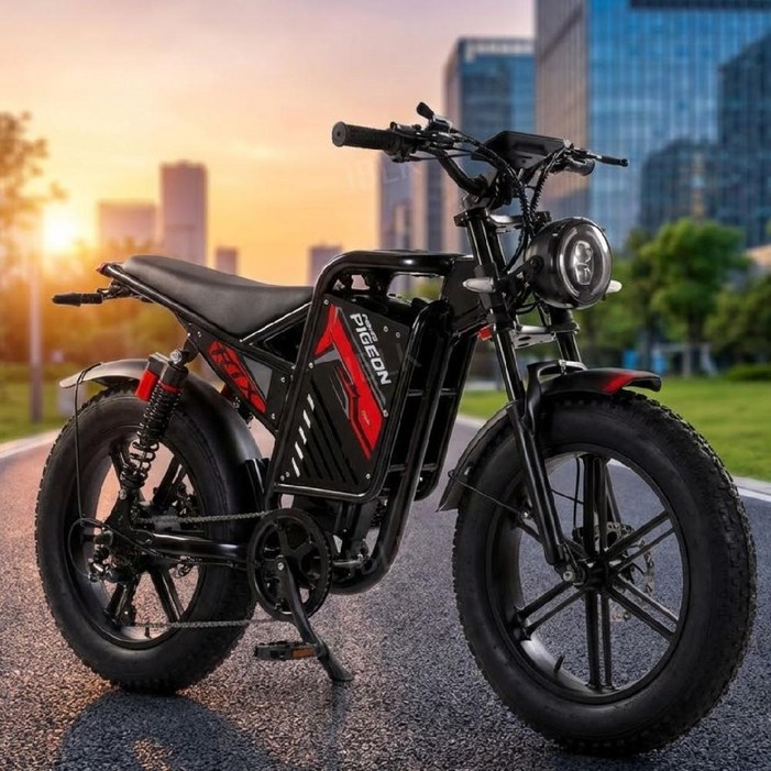 에코트리브 고출력 전기 자전거 7단변속 자토바이 전동 스쿠터 팻바이크 750-1000W