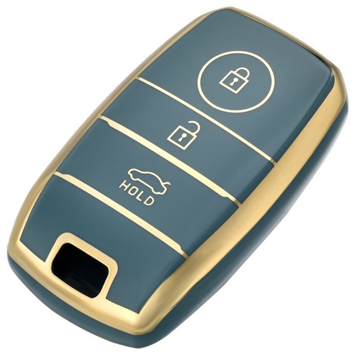 OFFCURVE TPU 기아 자동차 엣지라인 3버튼 모닝,레이 풀커버 스마트키 적용 키케이스 키홀터 +열쇠고리+번호판 다양한 컬러