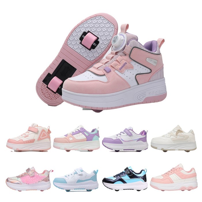 PHTEER 롤러슈즈 하이탑 바퀴달린운동화 롤러스케이트 2륜 T01