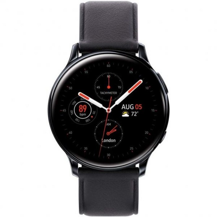삼성 갤럭시 워치 액티브 240mm, GPS, 블루투스 스마트 워치, 고급 건강 모니터링, 피트니스 트래킹, 롱래스팅 배터리, 블랙, SMR830NZKCXAR 갱신