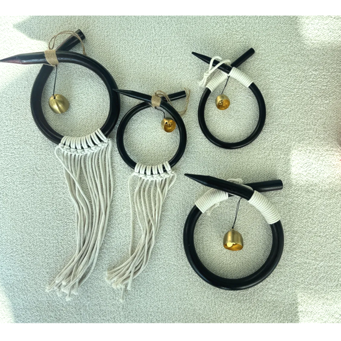 모모커머스 소 코뚜레 문종 현관종 손님알림 도어벨 인테리어 장식품