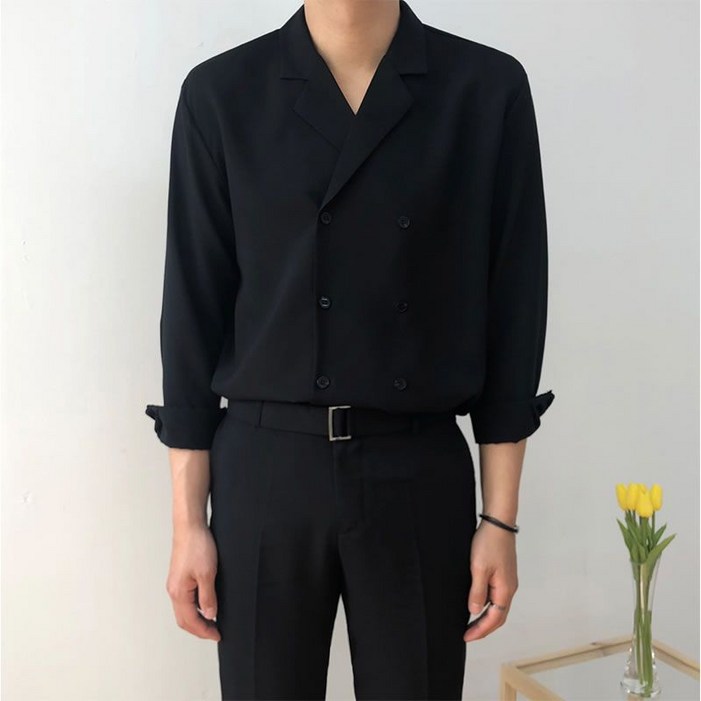 셋업 남성 더블 셔츠 셋업 남성 더블 셔츠