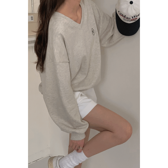 파로아 맨투맨 긴팔 브이넥맨투맨 나그랑맨투맨 오버핏맨투맨 무지맨투맨 라운드티 얇은맨투맨 긴팔티셔츠 박스티 여리 mtm 3colors