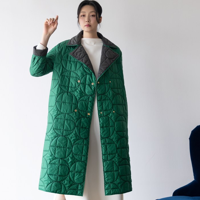 디아스토리 겨울경량 패딩 양면 더블 패딩 코트 AGWOCT80