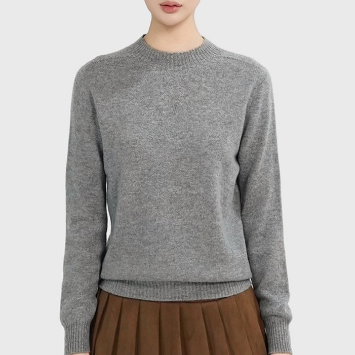 클레이스 울100% 캐시미어 친환경 체온조절 베이직 니트 스웨터