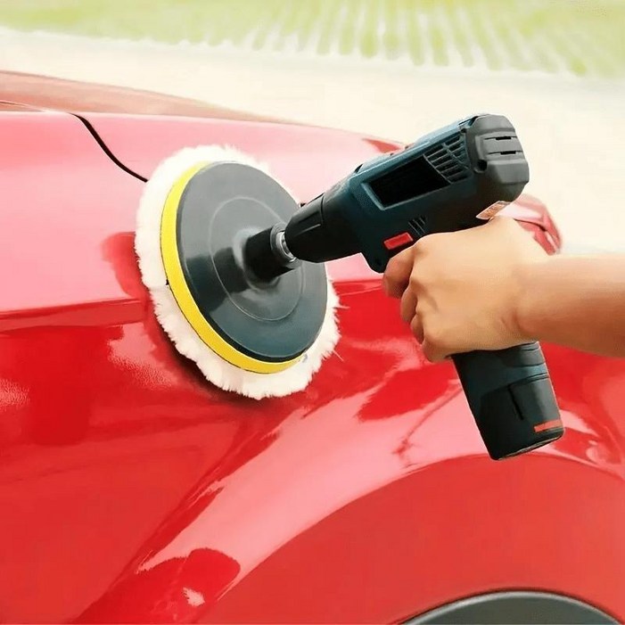 차량 광택용 전동드릴 연결 폴리싱 패드 세트 5종
