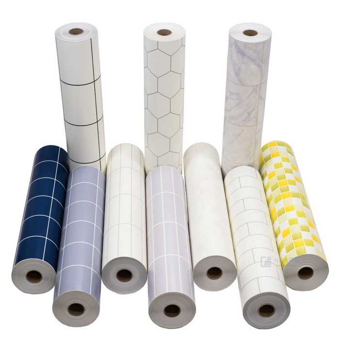HD현대시트 주방 욕실 방수 발포 타일 시트지 25색상 1롤, 폭50cm x 길이15미터, 선택.2020441직사각그레이