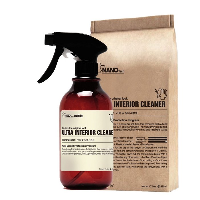 나노텍 자동차 실내 및 다목적세정제 520ml, 1개, 520ml