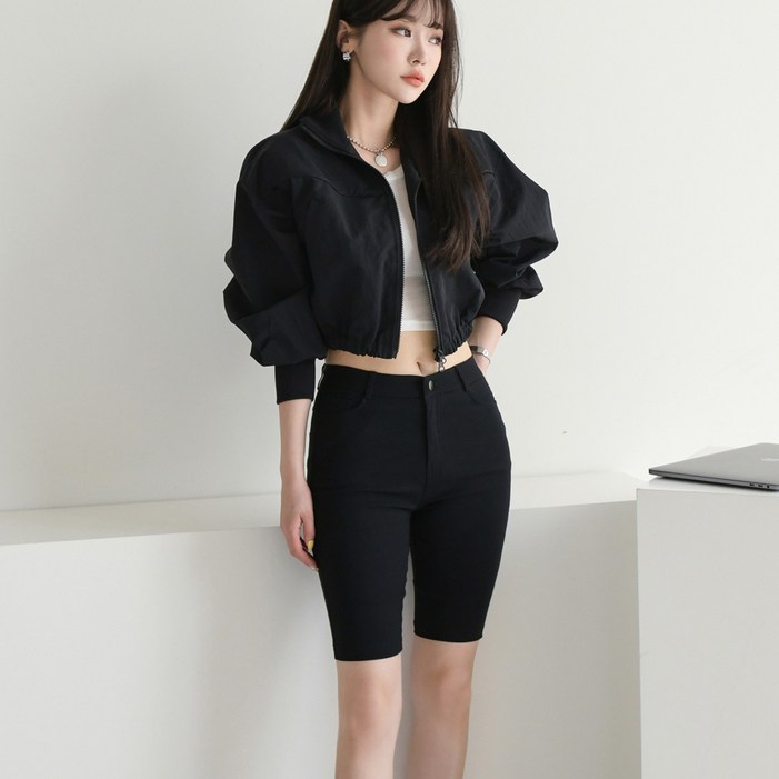 즈본 여자 면스판 5부 반바지 오부 밴딩팬츠 여름바지