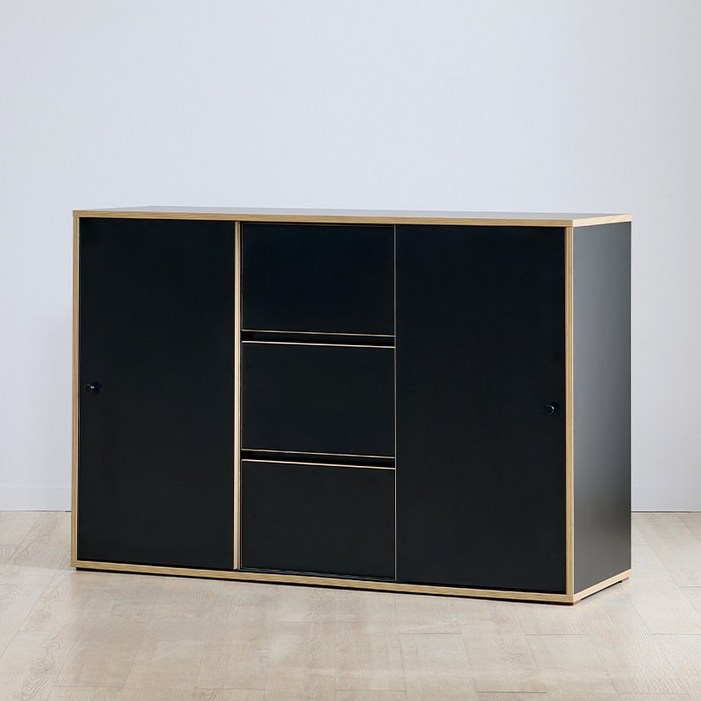 브루노 솔드 2단 E0 미닫이 슬라이드 수납장 1200 서랍장 수납장