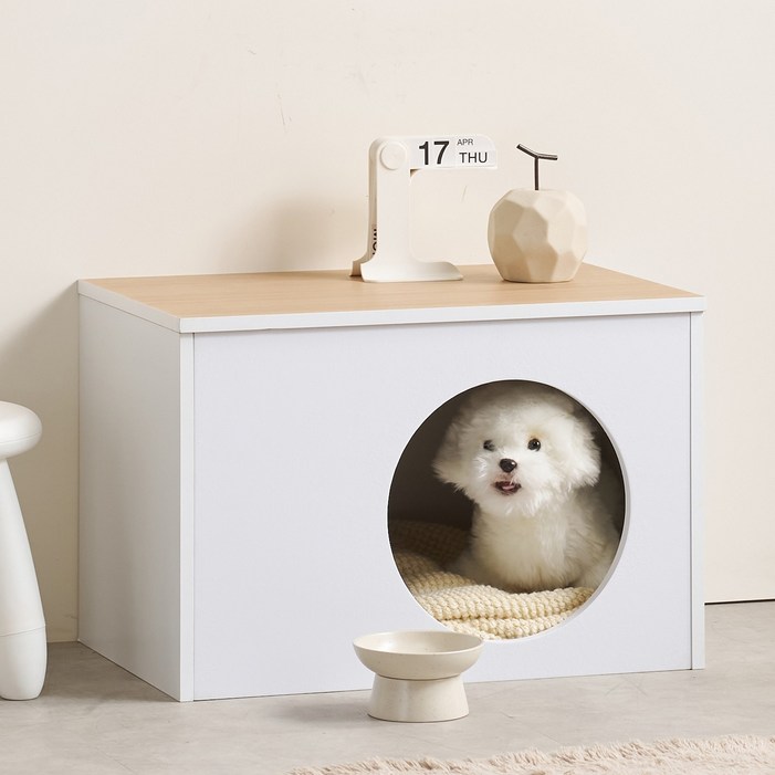 잉글랜더 오트 강아지집 고양이 숨숨집 겸용 협탁 600*400