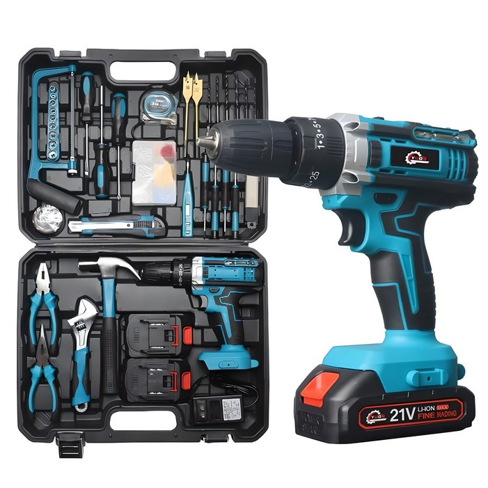 YUON 독일 충전 임팩 햄머 전동드라이버 21V 2.0Ah  배터리 2p, 1개