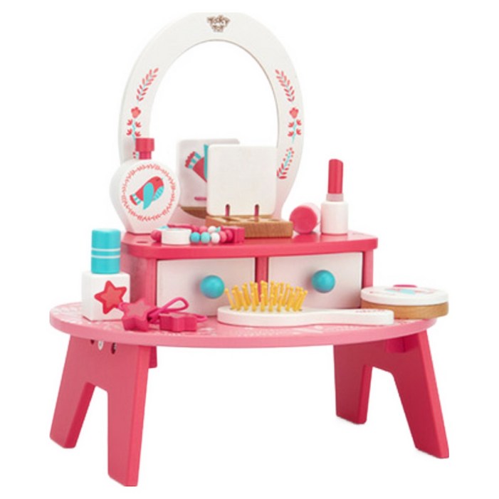 투키토이 리틀핑크드레서  어린이 유아 핑크 원목 화장대 화장놀이 키즈화장대, 기타, 1개