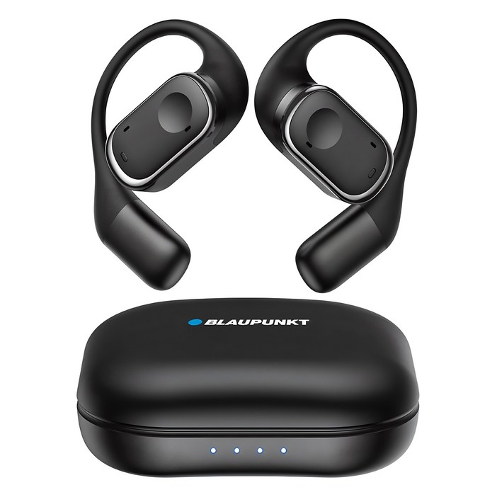 블라우풍트 AAC ENC 노이즈 캔슬링 오픈 귀걸이형 HIFI 5.4 블루투스 이어폰, BLPOE383K, 블랙, 37시간, BLPOE383K, 블랙