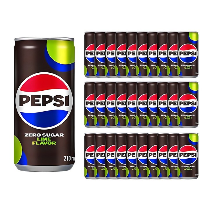 펩시 콜라 제로슈거 라임향, 210ml, 30개 펩시 콜라 제로슈거 라임향, 210ml, 30개