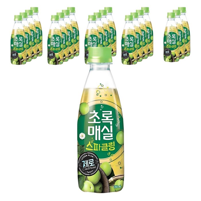 초록매실 스파클링 제로, 350ml, 20개