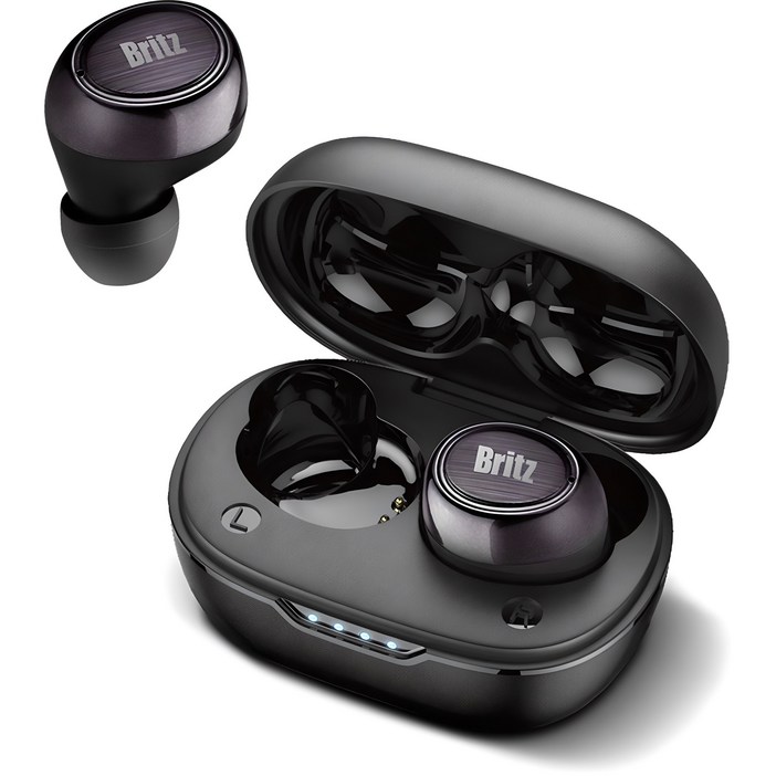 브리츠 Storm TWS7 5.1 블루투스 이어폰, 581013(이어폰), YJ701435(배터리 케이스), 블랙, 6시간, 방수가능