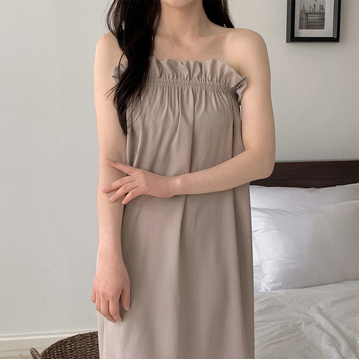 공유 여성용 샤르망 골프 탑 샤워가운 FREE