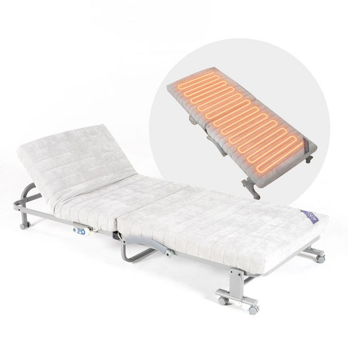 라꾸라꾸 프리미엄 골드 온열 접이식침대 G CBK-006S, 그레이