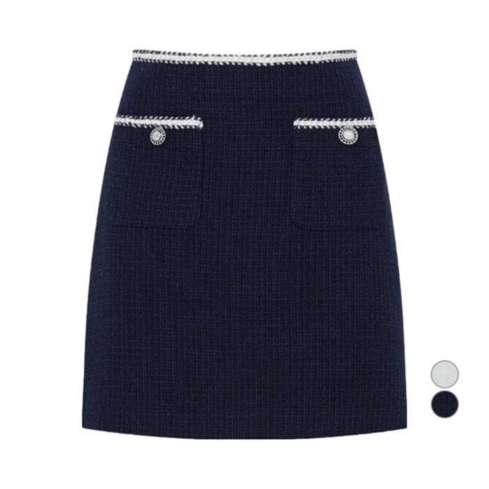 케네스레이디 여성용 네이튼 트위드 미니 스커트