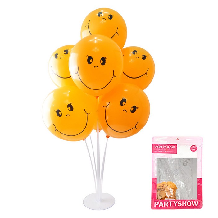 파티쇼 스마일 레몬 풍선꽂이장식 세트 70cm