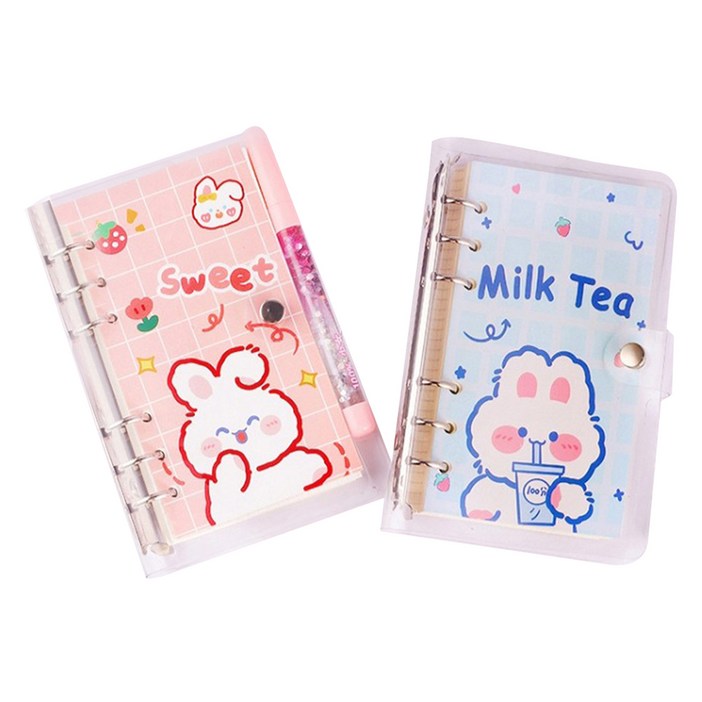큐트 투명 다이어리 2종 + 스티커 세트