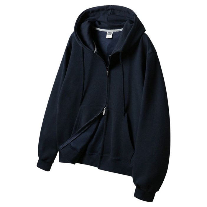 앨빈클로 무지 레귤러핏 투웨이 후드집업 AZH673