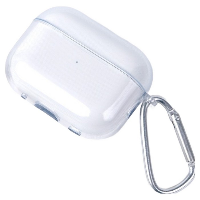 르메이어 에어팟 변색방지 클리어 TPU 케이스 + 철가루 방지 스티커 + 카라비너 세트, 1개, 투명, 에어팟 프로