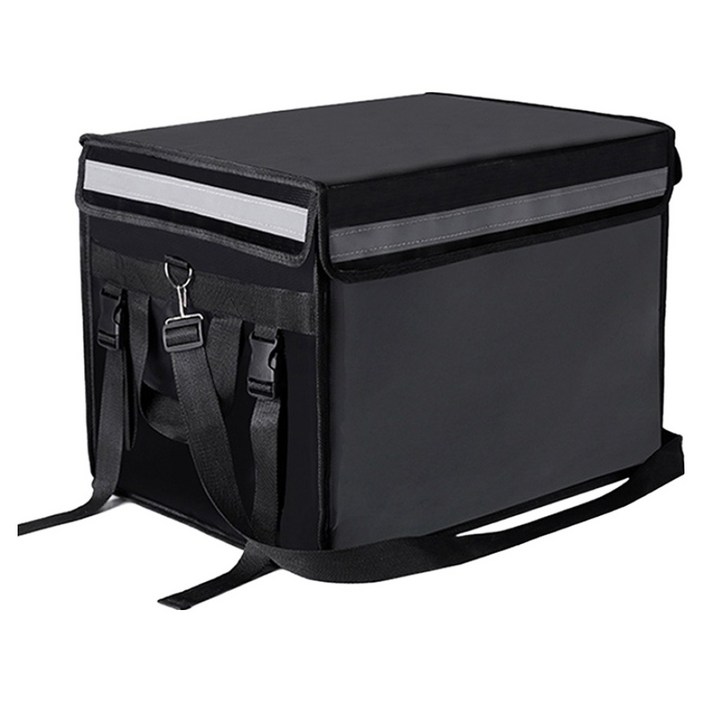 트레벨로 자석형 자전거 킥보드 보온보냉 배달가방 대 62L, 블랙, 1개