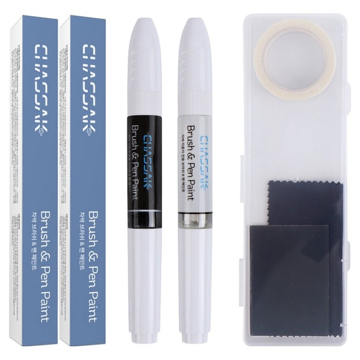 차싹 쉐보레 순정형 자동차 붓펜 페인트 컬러  투명  전용키트, GAZ 올림픽화이트,투명 붓펜, 1세트