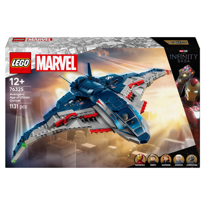 레고 슈퍼히어로 마블 76325 어벤져스: 에이지 오브 울트론 퀸젯, 혼합색상, 1개