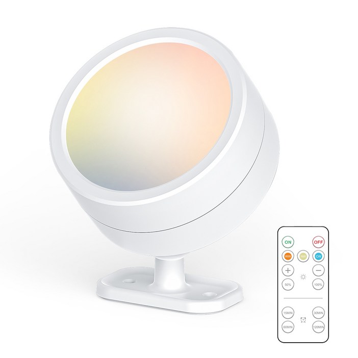 21세기트랜드 톤라 미니 무드등 충전식 LED 3컬러 자석 터치등, 화이트