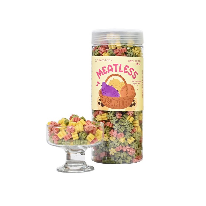 제로랩스 미트리스 져키 강아지 간식, 혼합맛고구마당근클로렐라, 1kg, 1개